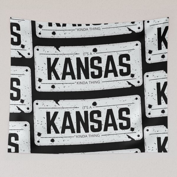 Item preview, Its a KANSAS kinda thing number plate distressed designed and sold by 133DandC.