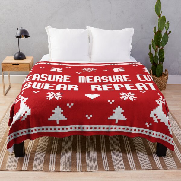Item preview, Measure measure cut swear repeat, ugly lovely sweater white, funny woodworking, perfect for woodworkers, carpentry woodworker, repeat woodworking, forest worker designed and sold by SGS-.