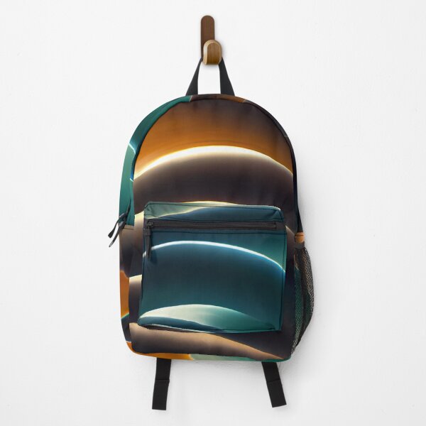 Item preview, Wavy Patterns Dark Brown and Teal - Created by A.I. designed and sold by Created-by-AI.