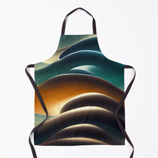 Item preview, Wavy Patterns Dark Brown and Teal  - Created by A.I. designed and sold by Created-by-AI.