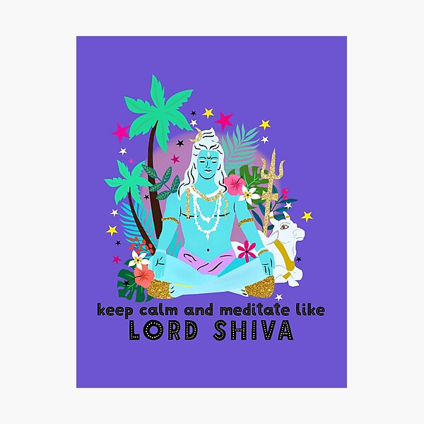 Aperçu de l'œuvre Seigneur Shiva médite créée et vendue par taika tori.