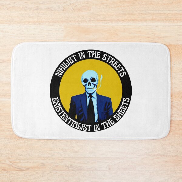 Artikelvorschau, Nihilist In The Streets, Existentialist In The Sheets Pop Art Skull entworfen und verkauft von PVSKI.