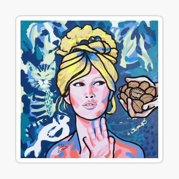Brigitte Bardot & noix Sticker