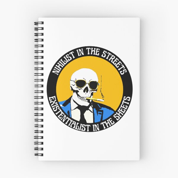 Aperçu de l'œuvre Nihilist In The Streets, Existentialist In The Sheets Pop Art Skull créée et vendue par PVSKI.
