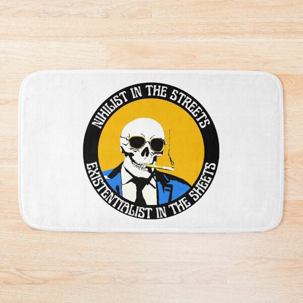 Artikelvorschau, Nihilist In The Streets, Existentialist In The Sheets Pop Art Skull entworfen und verkauft von PVSKI.