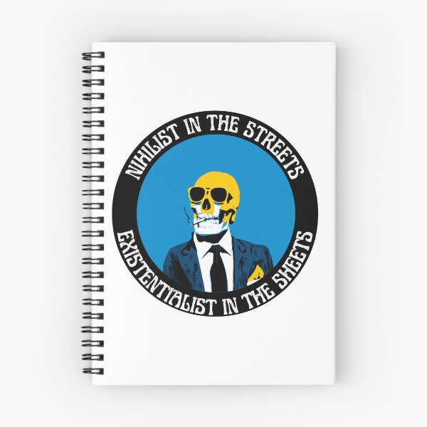 Aperçu de l'œuvre Nihilist In The Streets, Existentialist In The Sheets Pop Art Skull créée et vendue par PVSKI.