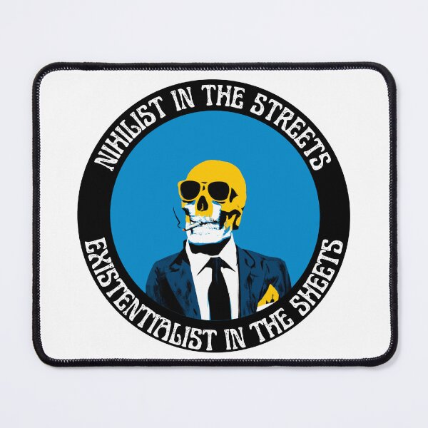 Aperçu de l'œuvre Nihilist In The Streets, Existentialist In The Sheets Pop Art Skull créée et vendue par PVSKI.