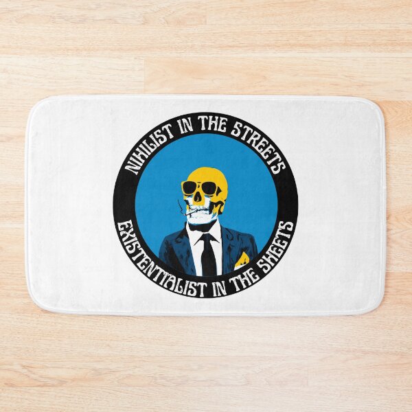 Artikelvorschau, Nihilist In The Streets, Existentialist In The Sheets Pop Art Skull entworfen und verkauft von PVSKI.