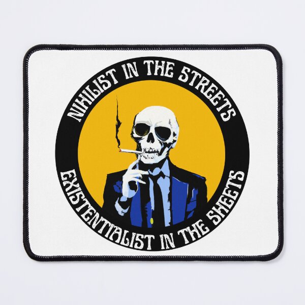 Aperçu de l'œuvre Nihilist In The Streets, Existentialist In The Sheets Pop Art Skull créée et vendue par PVSKI.