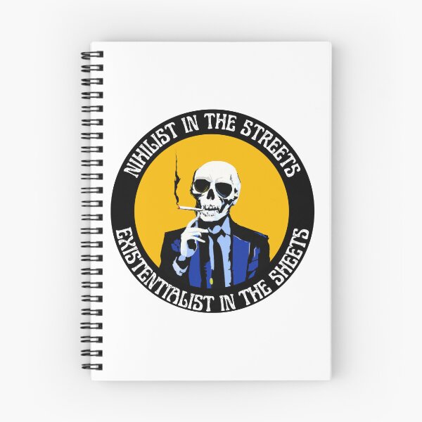 Aperçu de l'œuvre Nihilist In The Streets, Existentialist In The Sheets Pop Art Skull créée et vendue par PVSKI.