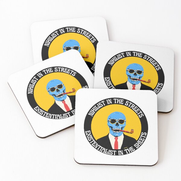 Artikelvorschau, Nihilist In The Streets, Existentialist In The Sheets Pop Art Skull entworfen und verkauft von PVSKI.