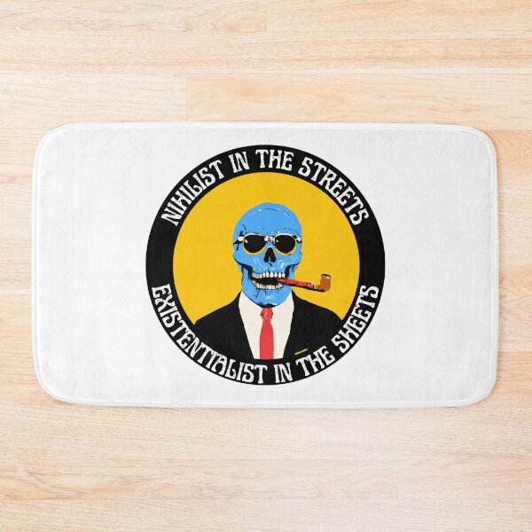 Artikelvorschau, Nihilist In The Streets, Existentialist In The Sheets Pop Art Skull entworfen und verkauft von PVSKI.