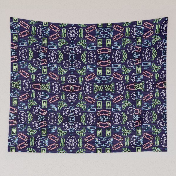 Item preview, Gaming stuff neon light pattern designed and sold by Nemesiscrowd.