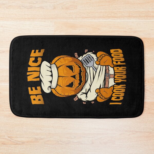 Item preview, Be Nice I Cook Your Food Halloween Scary Chef Cook Pumpkin designed and sold by GrandeDuc.