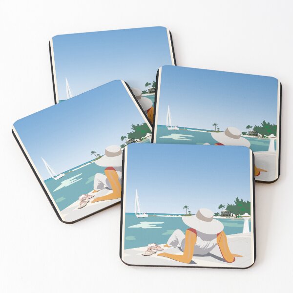 Item preview, Rum Point, Cayman Islands print designed and sold by nincompoop-art.