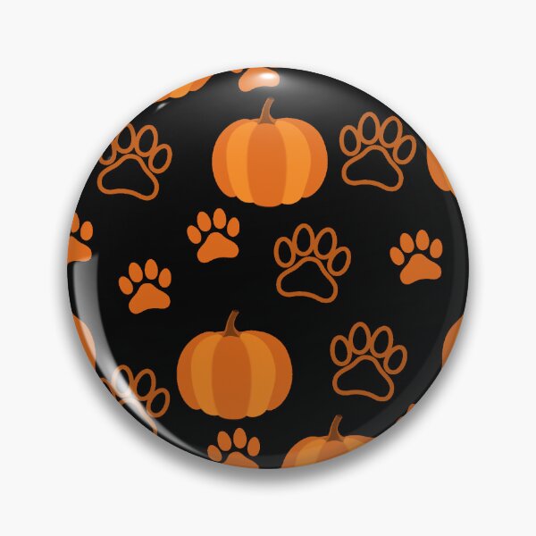 Item preview, Pumpkins and Paws - Orange on Black - for Dog Halloween designed and sold by 8PawsStudio.