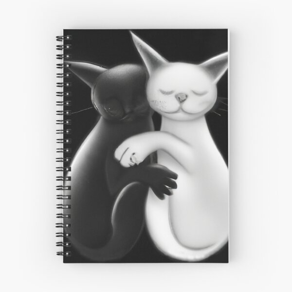 Item preview, White Cat Hugging a Black Cat designed and sold by Parag's Travel Shop.