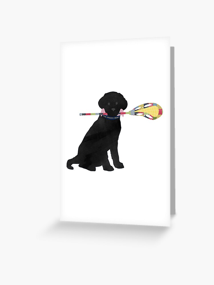 Preppy Chocolate Lab Lacrosse Dog Sticker for Sale by emrdesigns