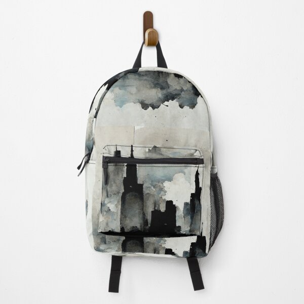 Item preview, Moody City Skyline Watercolor designed and sold by NuminousYes.