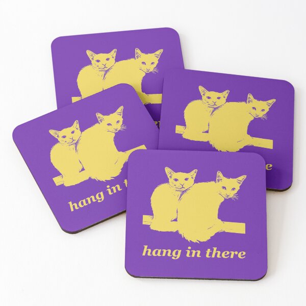 Item preview, Hang in there (double cats) designed and sold by IrisAndSeb.