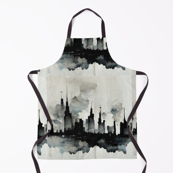 Item preview, Moody City Skyline Watercolor designed and sold by NuminousYes.