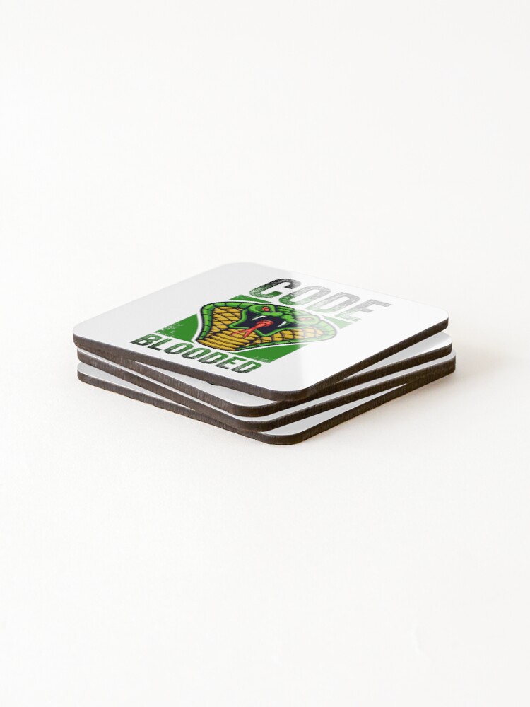 Thumbnail 4 of 5, Coasters (Set of 4), CODE BLOODED Javascript Python coder designed and sold by w1ckerman.