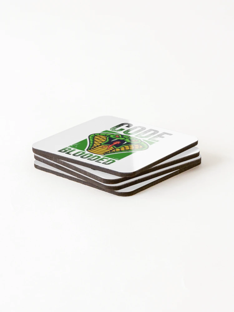 Thumbnail 4 of 5, Coasters (Set of 4), CODE BLOODED Javascript Python coder designed and sold by w1ckerman.