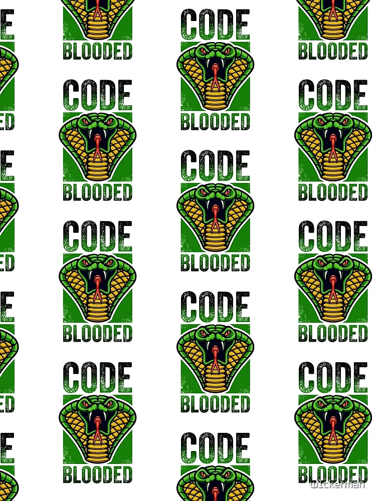 Thumbnail 3 of 3, Scarf, CODE BLOODED Javascript Python coder designed and sold by w1ckerman.