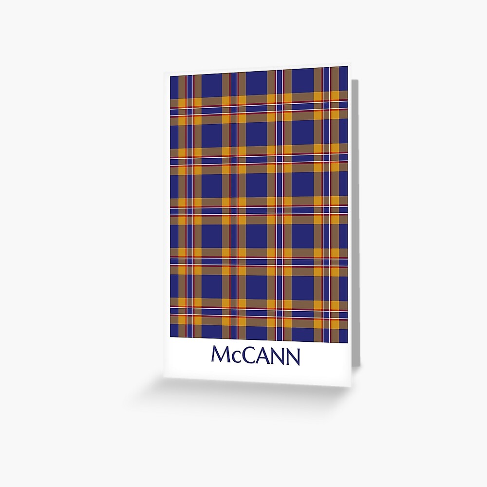 Clan McCann Tartan Greeting Card for Sale by plaidwerx