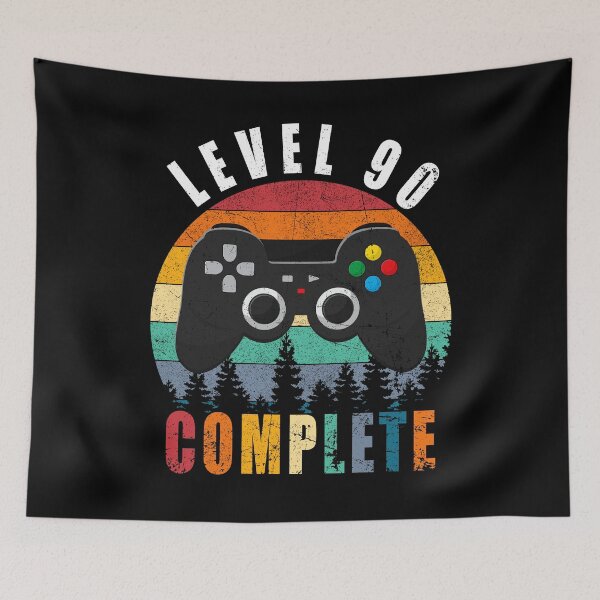 Item preview, Level 90 Complete Retro Vintage 90th Birthday Gift For Gamer designed and sold by PansyBoyd.
