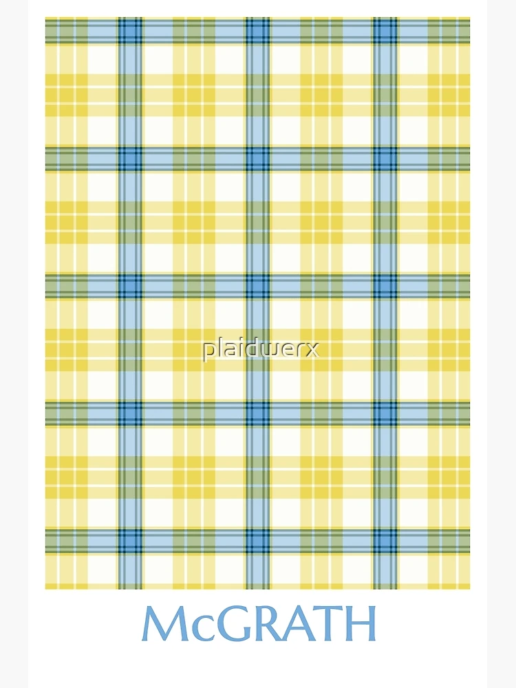 McGrath Tartan Blue and Yellow Irish Plaid Photographic Print for Sale by  plaidwerx
