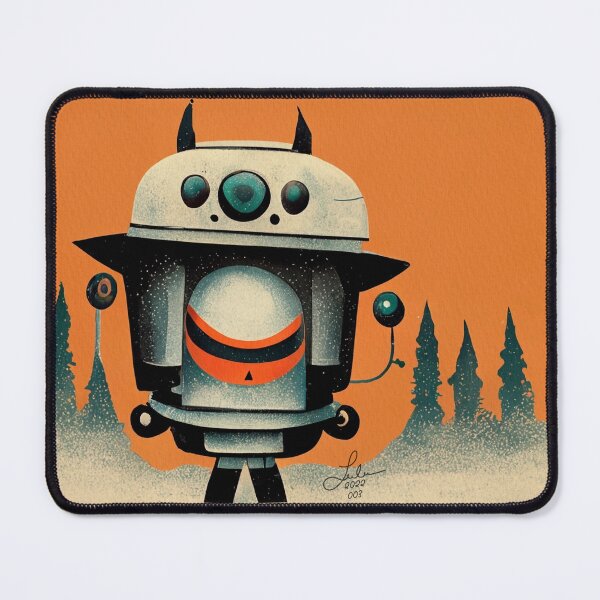 Item preview, Retro Halloween Robot 003 • Cute Custom Kids Halloween Art Series designed and sold by Lulus-Art.