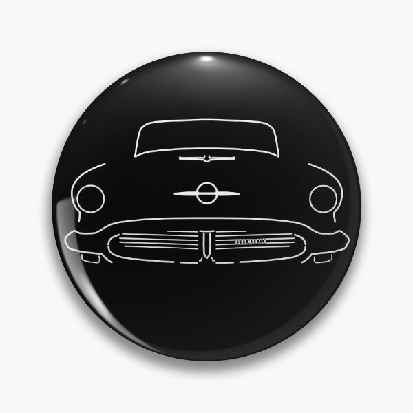 Item preview, Oldsmobile Starfire 1956 American classic car outline graphic (white) designed and sold by soitwouldseem.