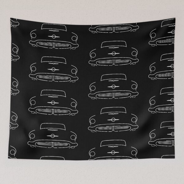 Item preview, Oldsmobile Starfire 1956 American classic car outline graphic (white) designed and sold by soitwouldseem.
