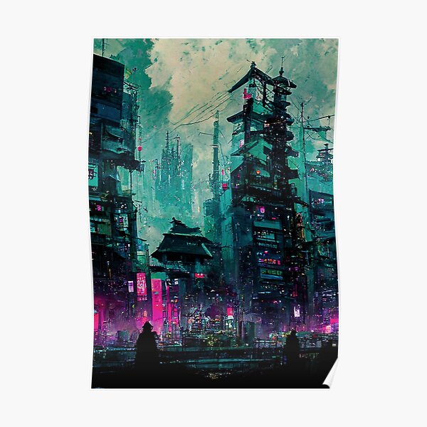 Cyberpunk 2077 Cityscape Concept Poster