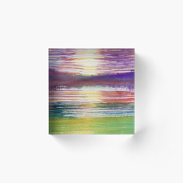 Abstract Landscape Acrylic Block
