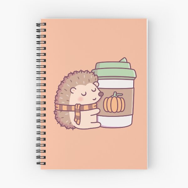 Item preview, Cute Hedgehog Hugging Pumpkin Spice Latte designed and sold by rustydoodle.
