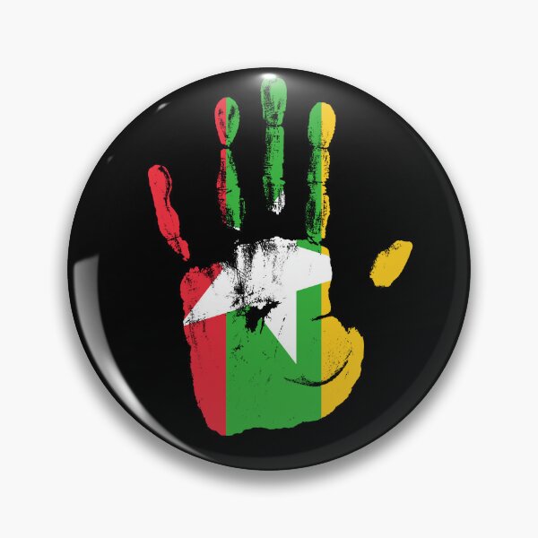 Item preview, Hand Myanmar Flag Palm designed and sold by rafaeltto.