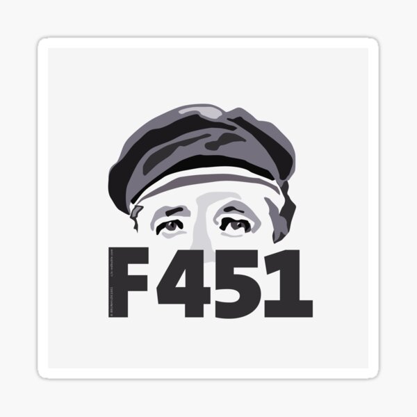 Fahrenheit 451 – Was zählen schon Wissen, Erfahrung, Meinungen? - F_451-10 Sticker