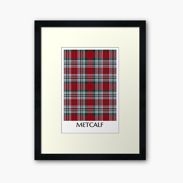 Clan Metcalf Tartan Framed Art Print