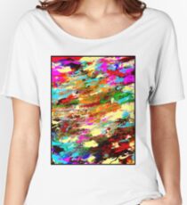 MODERN ABSTRACT : Psychedelic Print Women's Relaxed Fit T-Shirt
