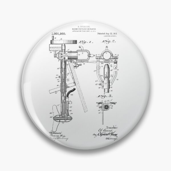 Item preview, Boat Motor Patent - August 22, 1911 (Black Version) designed and sold by Aliasandco.