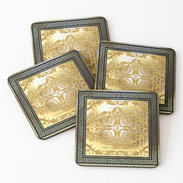 Item preview, Ornate Baroque Gold Black Greek Keys Meander  designed and sold by Yiorgos Designs.