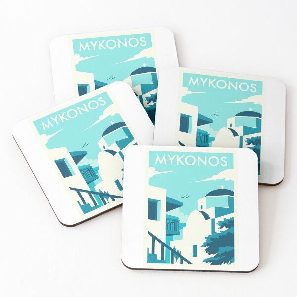 Item preview, Greek Aegean Island of Mykonos Poster designed and sold by Happy Puppy Print On Demand.