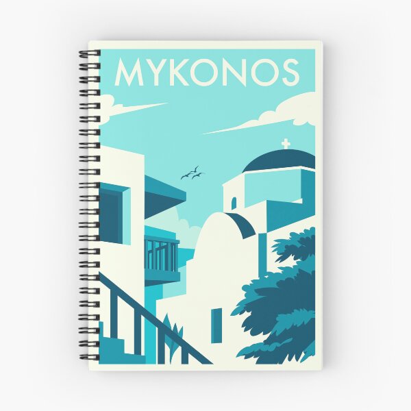 Item preview, Greek Aegean Island of Mykonos Poster designed and sold by Happy Puppy Print On Demand.