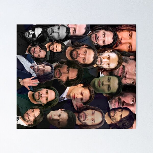 Artikel-Vorschau von Keanu Reeves Fotocollage, designt und verkauft von T-shirtakStore.