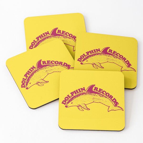 Item preview, Dolphin Records - burgundy print designed and sold by Irish-Nostalgia.