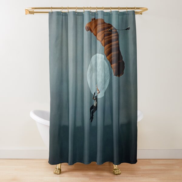 Skydiver's Moon Shower Curtain