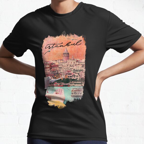 istanbul galata tower Active T-Shirt