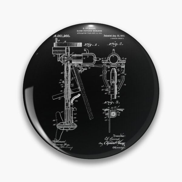 Item preview, Boat Motor Patent - August 22, 1911 (White Version) designed and sold by Aliasandco.